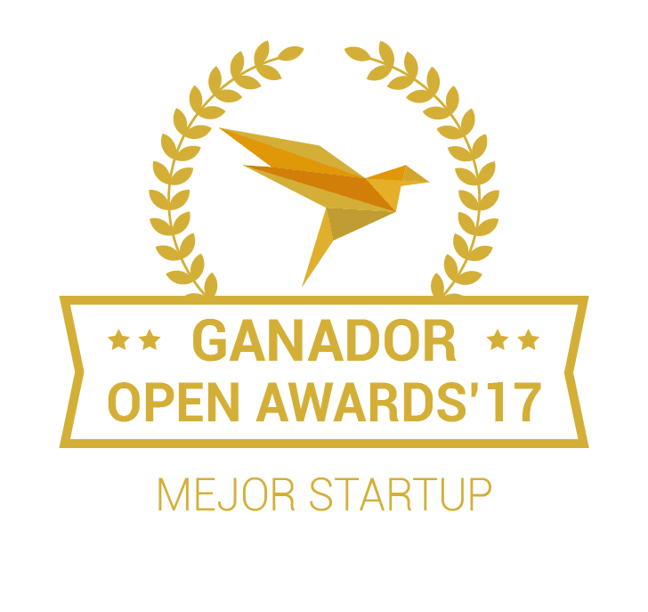 Sello mejor Startup 2017 de Open Awards